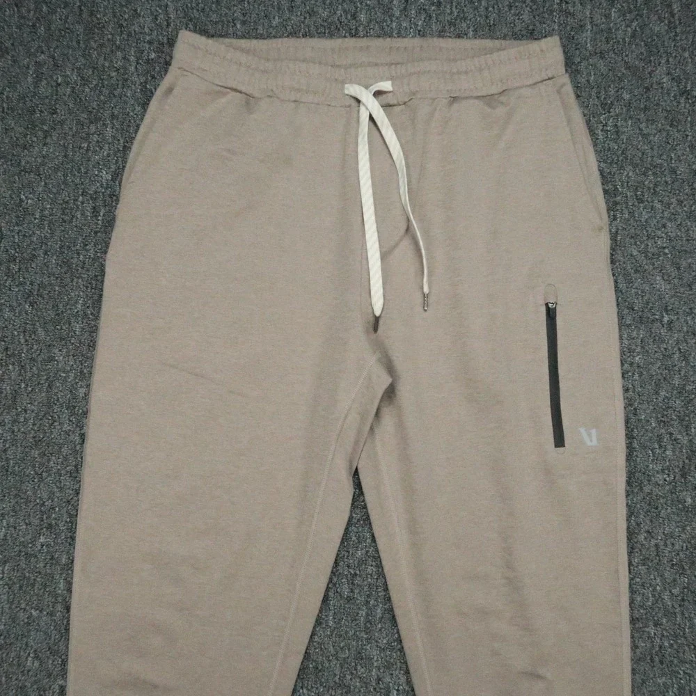 Vuori Pants Mens Medium Brown Sunday Performance Jogger Athletic Zip Pocket